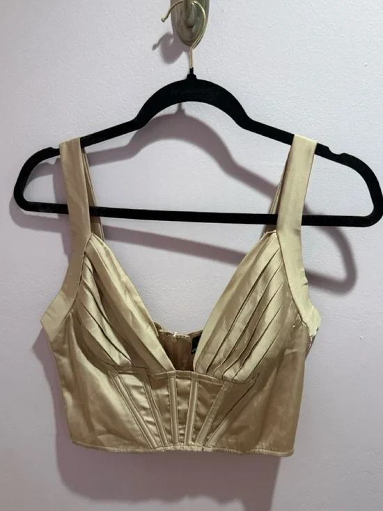 Windsor Blush Nude Corset Crop Top - Picture 2 of 4